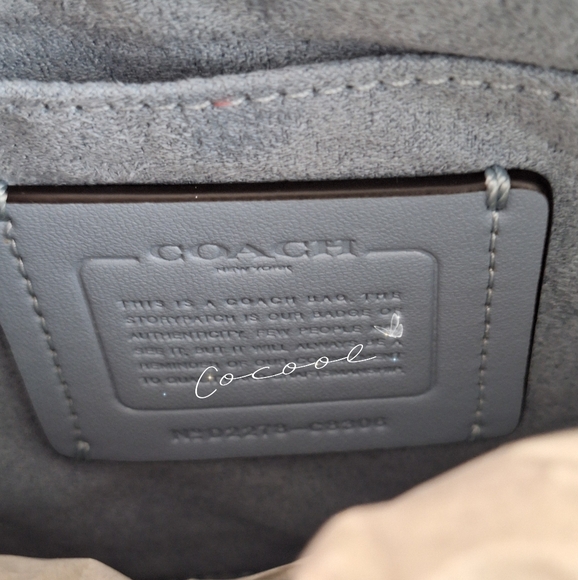 NWT Coach C8306 Lonnie Baguette Crossbody In Signature Jacquard in Marbleblu - Picture 9 of 14